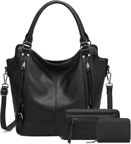 Luxe Dames Handtassen Set - Grote Portemonnee en Crossbody Schoudertas