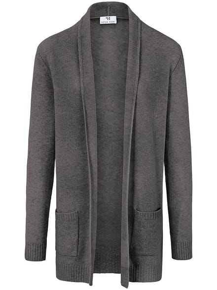 Lang vest 100% scheerwol Van Peter Hahn grijs