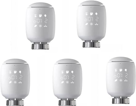 Zigbee Slimme Radiatorthermostaat Set van 5 met Wifi Verwarmingsregeling