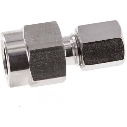 6L & G1/4'' RVS Rechte Snijringkoppeling Binnendraad voor manometers 315bar ISO 8434-1