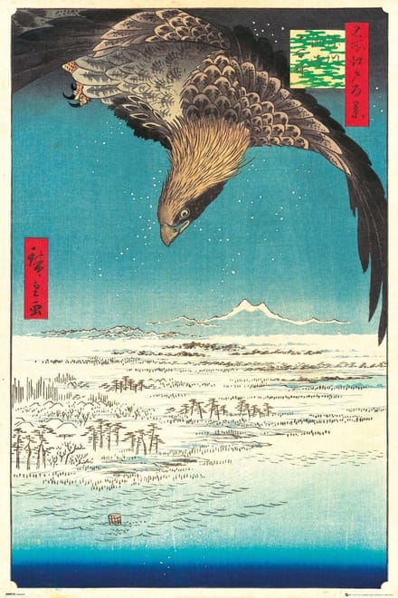 Poster Hiroshige - Jumantsubo Plain at Fukagawa 61x91,5cm