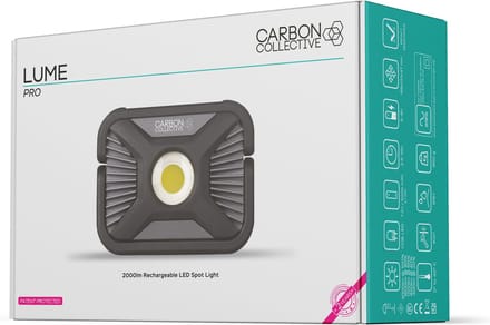 CARBON COLLECTIVE - LUME Pro - Rechargeable Heavy Duty Spot Light - 2000 Lumen