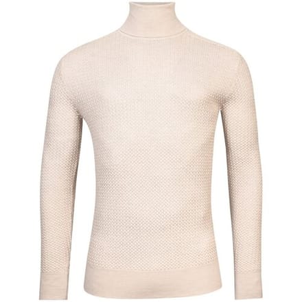 Thomas Maine Trui Merino Col Allover Structure Knit Natural / male