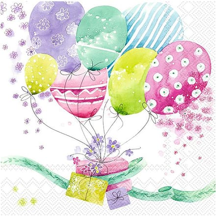 Servet "Balloon Mix" - 20 stuks