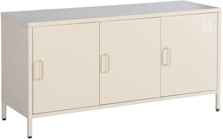 sweeek - Industrieel tv-meubel metaal 3 deuren 120cm - alabama