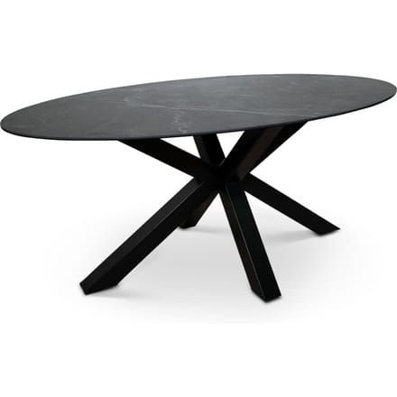 Milton & Oldbrook Eettafel 180 cm Avila Keramiek Zwart