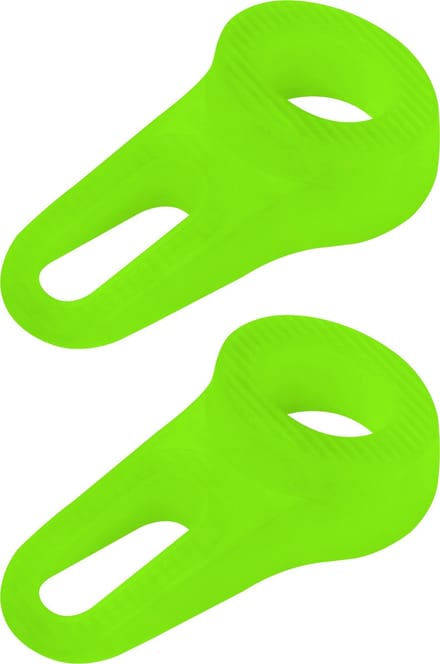 Deltafix Block it Deurwig - 2x - fluor groen - TPE kunststof - 12 x 3,8 cm - deurstopper
