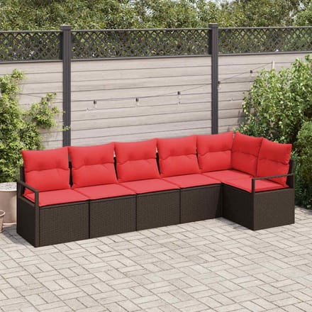 vidaXL Bankstel Bruin poly rattan