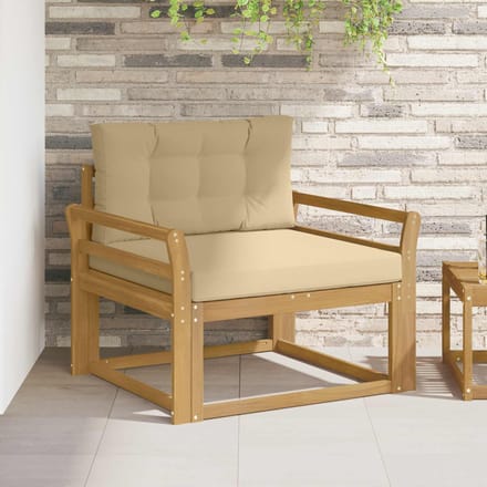 vidaXL - Buiten - Midden - Sofa - Polyester - Wit