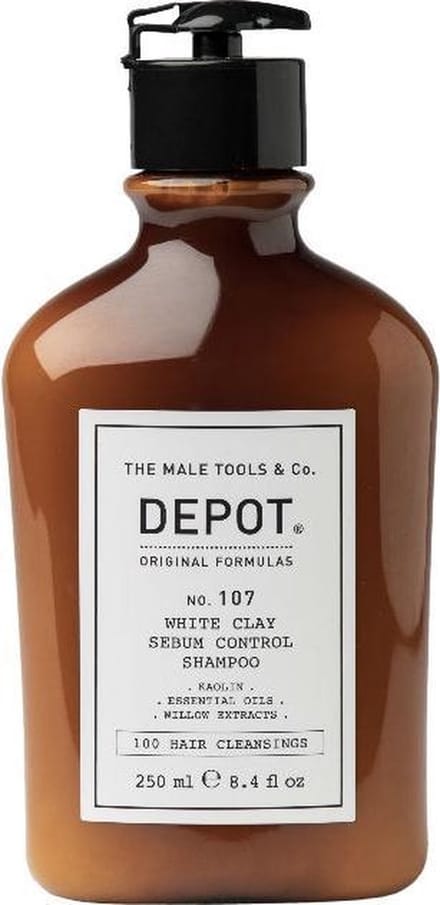 Depot 107 White Sebum Control Intensive Shampoo 250ml - Voor Vet haar