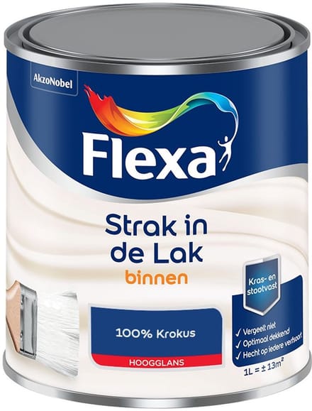 Flexa - Strak In De Lak Binnenlak Hoogglans - 100% Krokus - Mengverf - 1 L