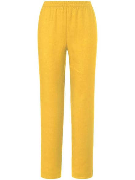 Broek 100% linnen Van Peter Hahn geel