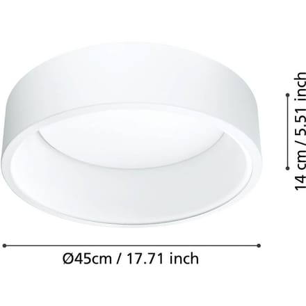 Stars of Light LED plafondlamp Marghera, wit, Ø 45 cm