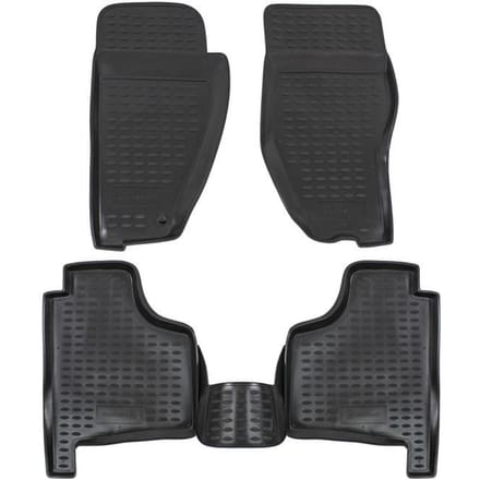 Tapis De Sol En Caoutchouc 3D - J&J AUTOMOTIVE - Dodge Nitro 2007-2011 - Noir - Sur Mesure - Antidérapant noir