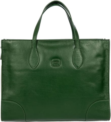 BRIC'S Leren business tas met laptopvak Volterra Opera Bag Pine groen