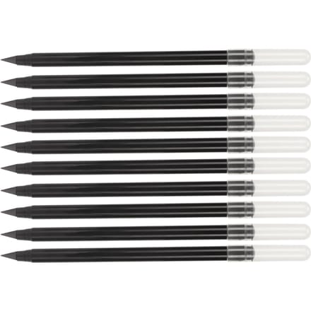 Lot de 10 crayons à encre noirs, effaçables et réutilisables, avec gomme, pour la peinture