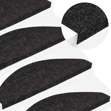 vidaXL - Trapmatten - zelfklevend - 30 - st - 65x22,5x3,5 - cm - antraciet