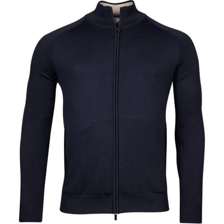 Thomas Maine Vest Cardigan Zip Double Knit Inner Cotton Layer Navy / male