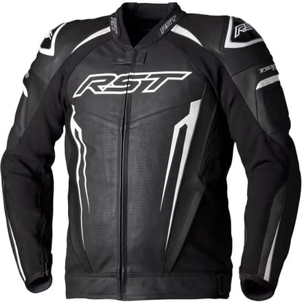 RST Tractech Evo 5 Leren Jas Zwart Wit Zwart - Maat 56 - Jas