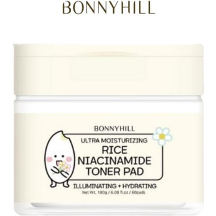 [BONNYHILL] Tampons Tonifiants Riz Niacinamide 60 pièces(180ml) white