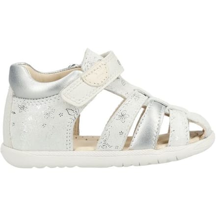 GEOX SANDAL MACCHIA DREUMES Sandalen - WIT/ZILVER
