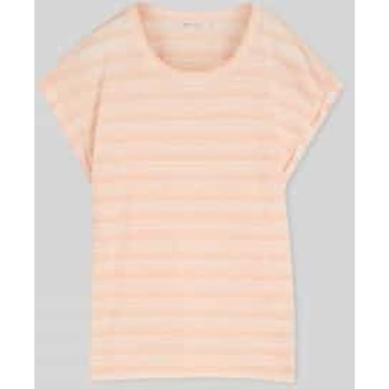 Tom Tailor Denim - T-shirt met streepjespatroon - Maat S - apricot white gradient stripe