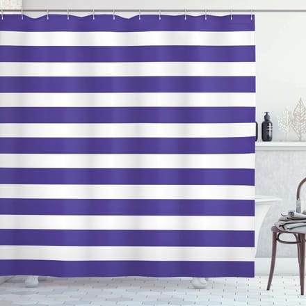 ABAKUHAUS Douchegordijn Gestreept – 175x240 cm – Polyester Paars