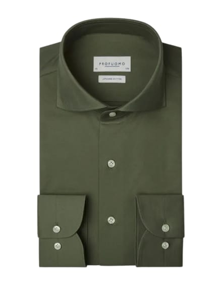 Profuomo X-cutaway Sf Lange Mouw Overhemden Groen Ppxh30021