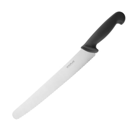 Hygiplas gekarteld bakkersmes 25,5cm zwart