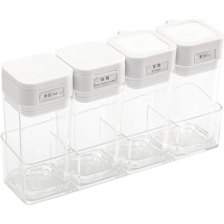 Kruidencontainer Compact Draagbaar Transparant Condimentflesje voor Keuken Thuis 2 Oliecontrole white