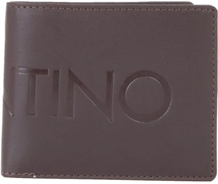 VALENTINO Leren kaarthoes Mason Card Holder Moro donkerbruin