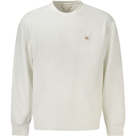 Calvin Klein Witte Katoenen Heren Sweatshirt