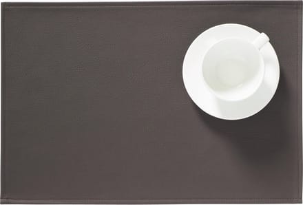 2x Monaco XL Placemat Chocolate - lederlook - Bruin - rechthoek - Kunstleder - Extra grote placemat - 48x35cm