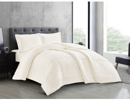 Lavella Nazli Bedsprei Set 3-delig - Wit - 260x240cm - Flanel