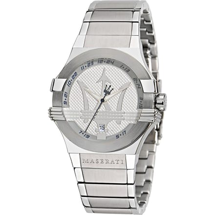 Maserati Potenza Wit Metaal/Zilver Heren Quartz R8853108002 wit