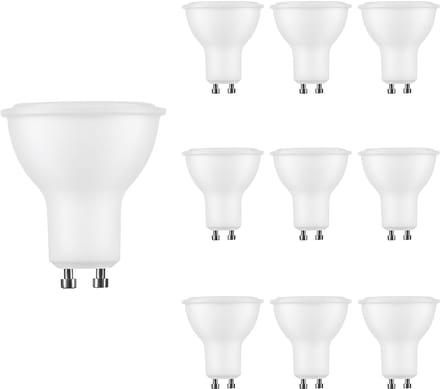 Technik GU10 LED Spot 4.7W - 350lm - 2700K - Extra Warm Wit - LED Spot Lamp - Vervangt 32W Gloeilamp - 10 stuks