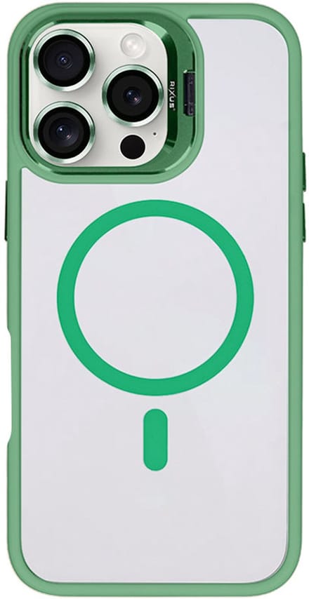 Rixus Classic 03 Case With MagSafe For Apple iPhone 16 Pro Max Light Green