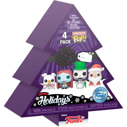Beeldje Funko Pocket POPDisney Nightmare Before Christmas Holiday Exclusive (x4)