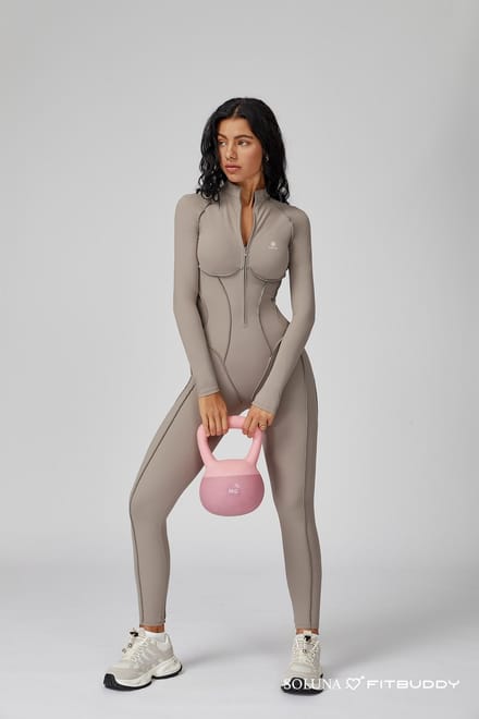Fitbuddy Seamless Jumpsuit GZL105 – Oat Milk – Shaping, Seamless & Stretch – Dames – Maat M
