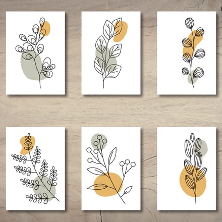 Kaartenset floral | blanco | 40 stuks