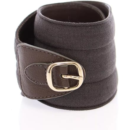 Dolce & Gabbana Bruin D&G Lederen Linnen Logo Riem