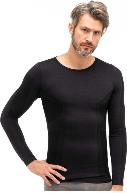 Brubeck Comfort Wool - Heren Lange Mouw - Zwart M