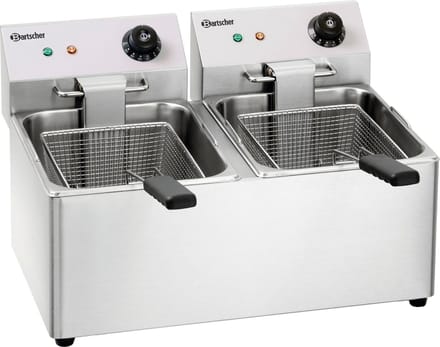 Bartscher Dubbele-friteuse 2x8 Liter | 55(b) x 43(d) x 34(h) cm