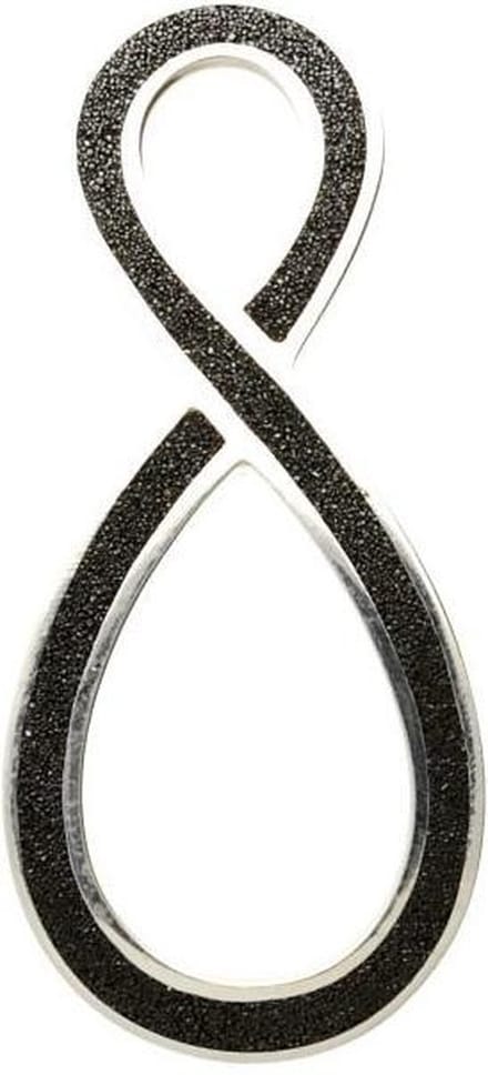 Zilveren Infinity met lava zand groot kettinghanger