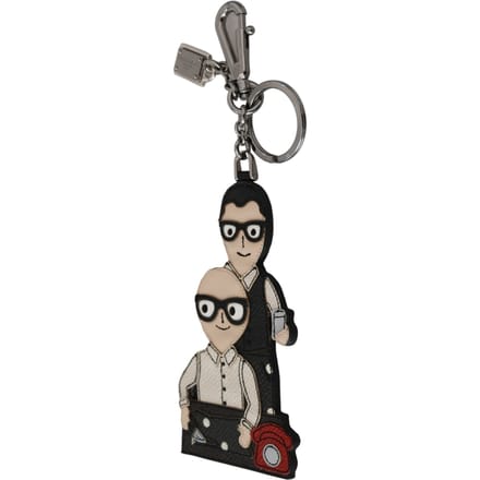 Dolce & Gabbana Leather Dominico Stefano #dgfamily Logo Badge Dames Keychain