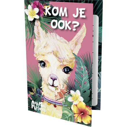Uitnodigingskaarten - Alpaca - 6st.