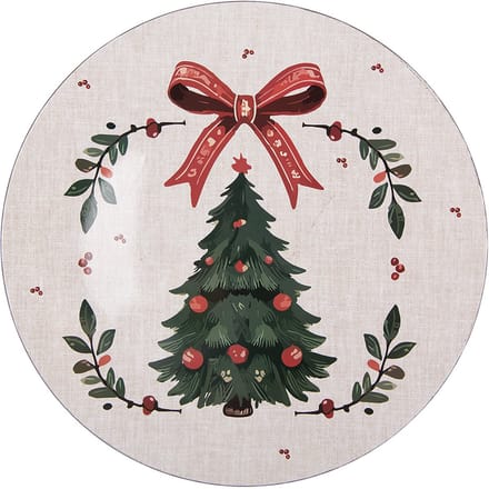 Clayre & Eef Onderbord Ø 40 cm Beige Kunststof