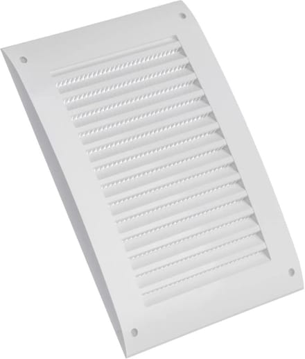 Ventilatierooster 170x250mm met Insteekbaar Insectenhor - ABS Kunststof Wit