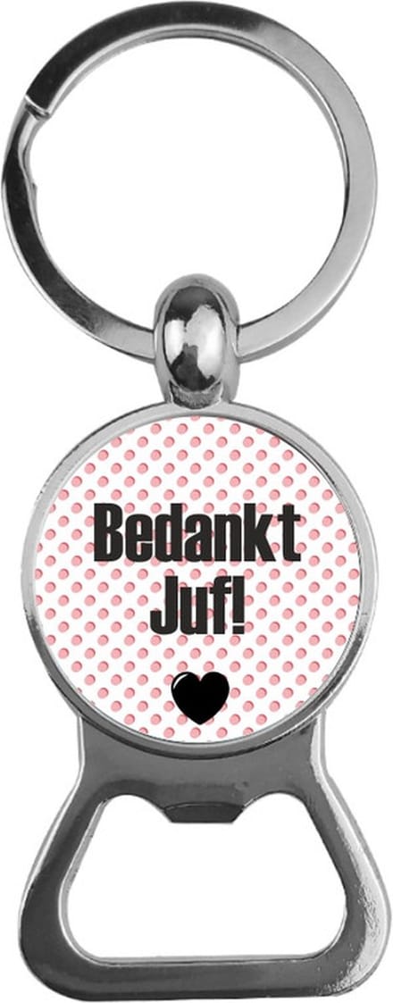 Bieropener Glas -  Bedankt Juf