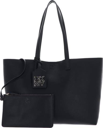 DKNY Leren Shopper Milan Prk Slope Bag Blk / Gold Zwart